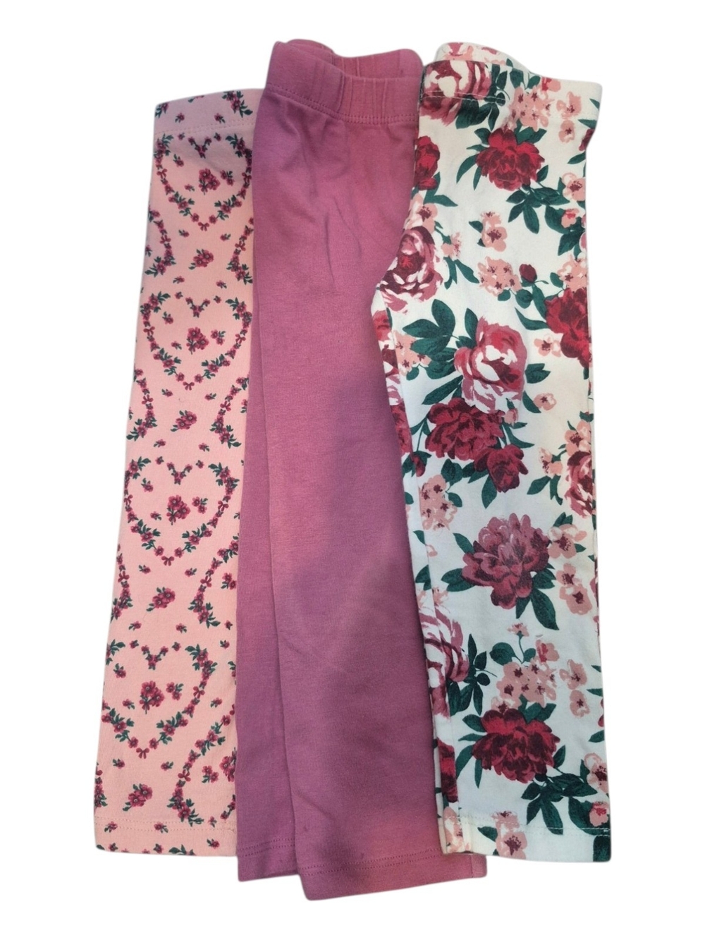 George/Children's Place Girls Pink & Floral Leggings Trio